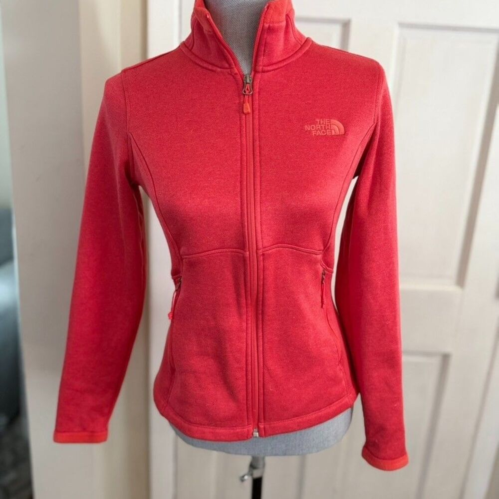 The North Face Coral Red Fleece full zip Size Small